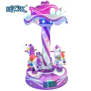 Amusement Park Ride Three Sweetheart Carousel
